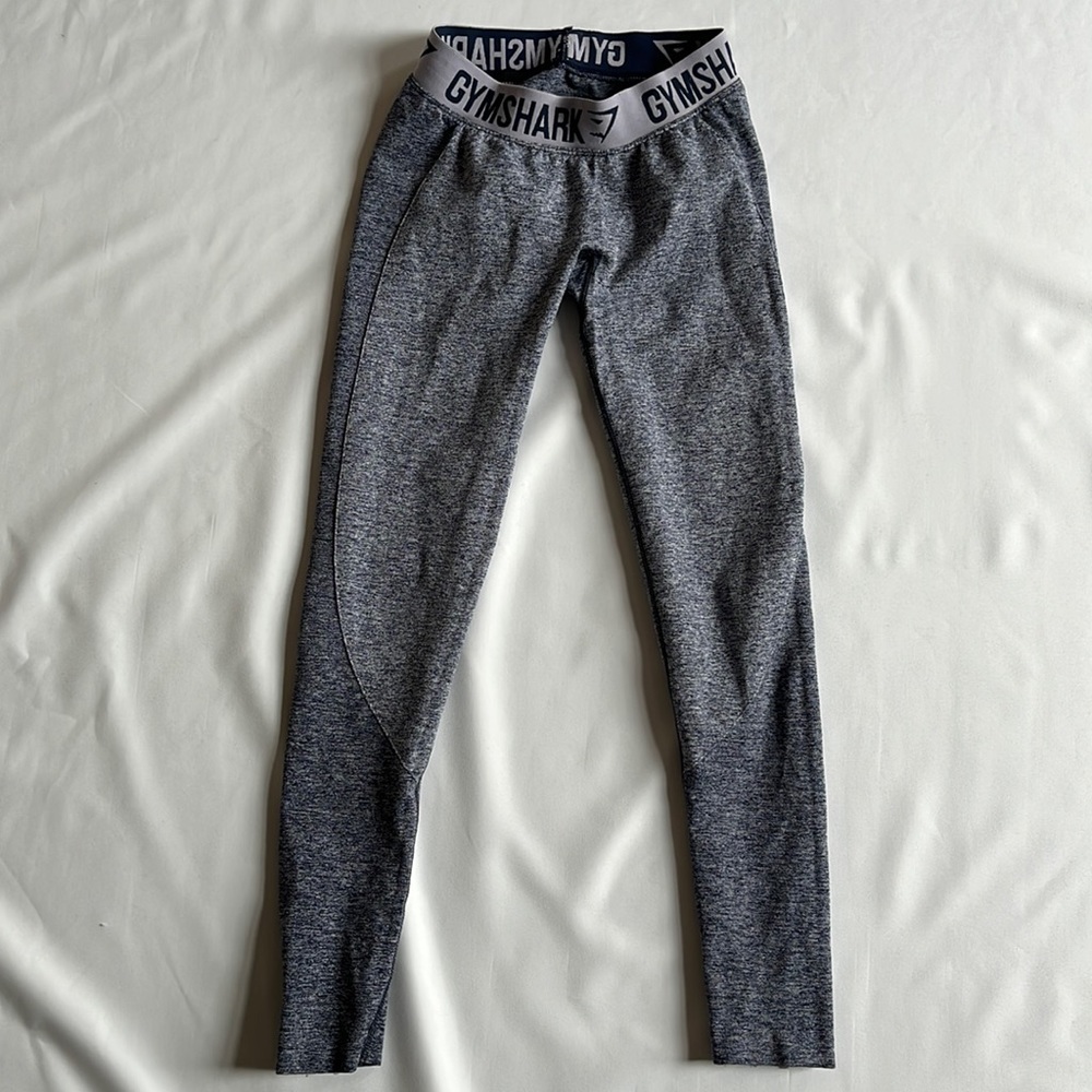 Gymshark Flex High‎ Waist Navy Blue and Gray Athletic Leggins Size S